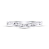 0.25ct 14k White Gold Diamond Shadow Band